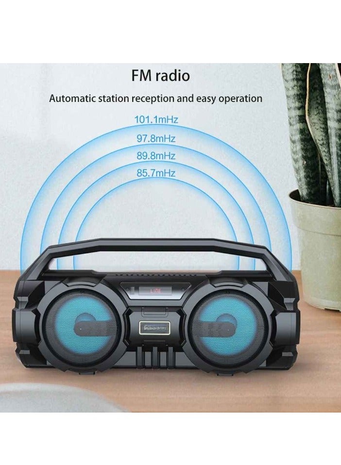 Portable Bluetooth Speakers, Easy To Carry Durable Hifi Wireless Subwoofer, Lightweight Super Bass Mp3 Music Player, Stereo Boom Box For Indoor And Outdoors, (1pc, S1 Black) - Image 4