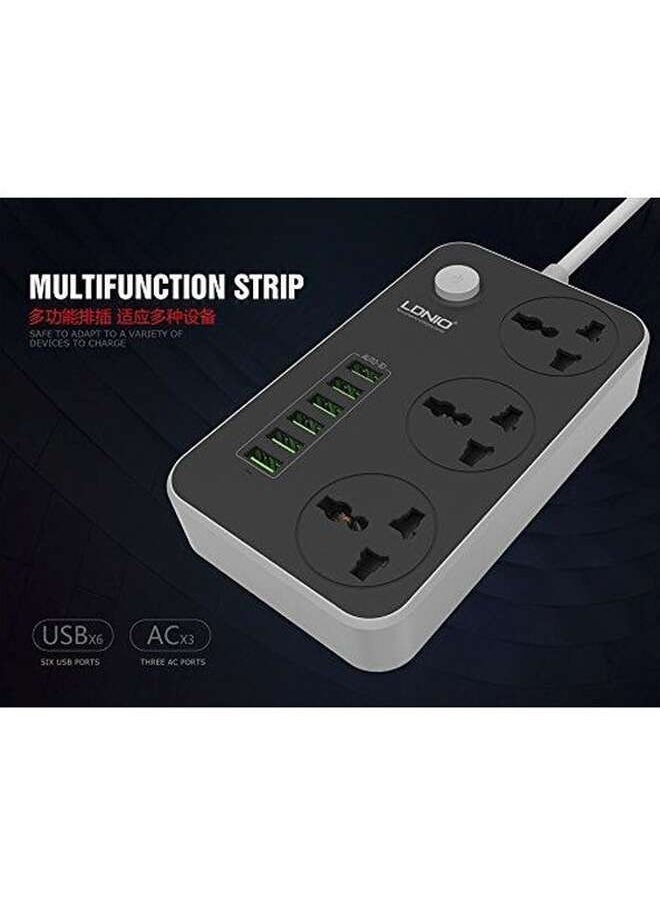 Generic 6-USB Ports Power Strip Black/Grey 162 x 97 x 38millimeter  - Image 4
