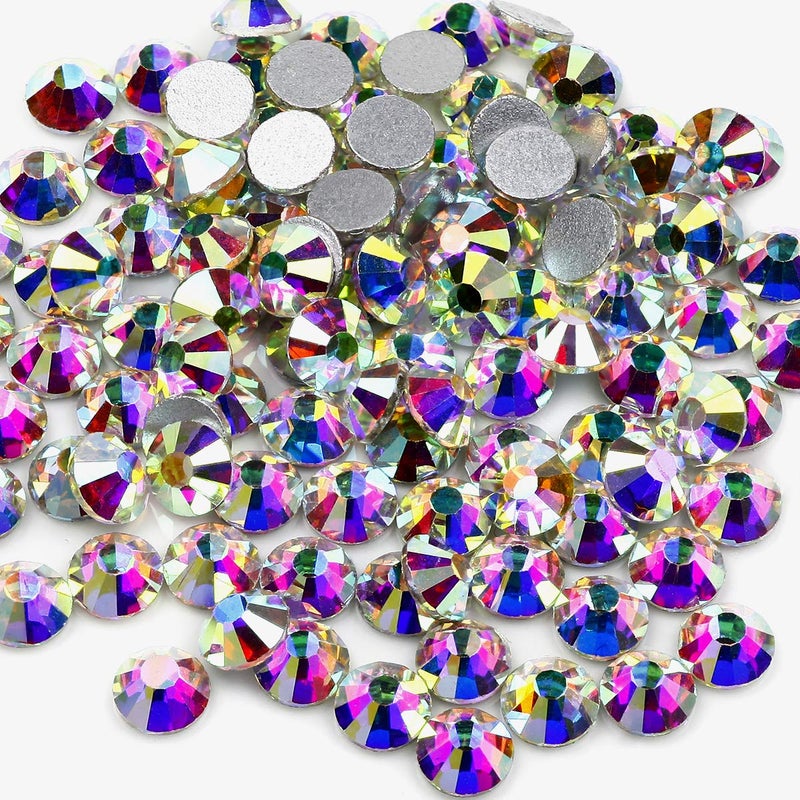 Yantuo Rhinestones Non Hotfix ss 20 Crystal AB 1440 pcs5mm Flat Back Glass Diamond Cut StoneSpark Round Glitter Gems for DIY CraftShoesCupBling Project