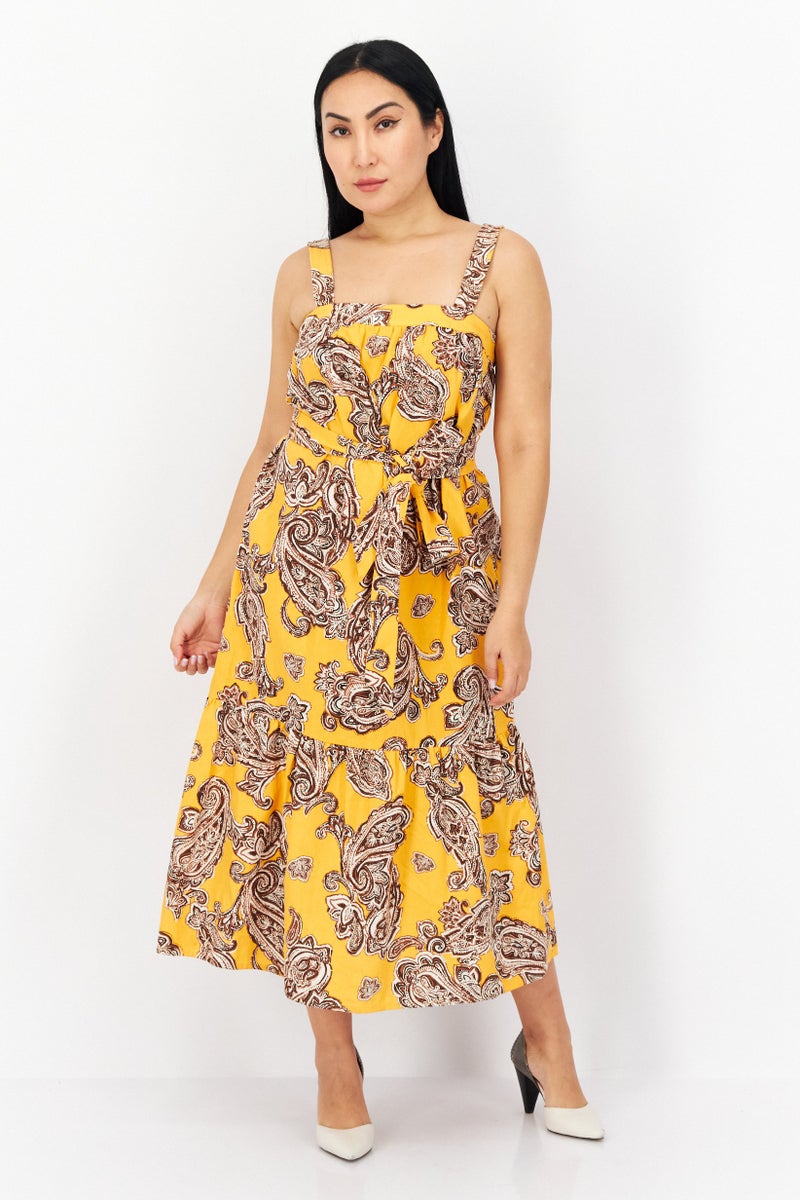 INC Women Floral Pattern Midi Dress, Multicolor - Image 1