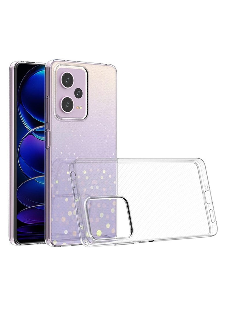 Techie Xiaomi Redmi Note 12 Pro 5G TPU Soft Corner Ultra Slim Clear Case Shockproof Anti Fingerprint Transparent Protective Back Cover - Image 1