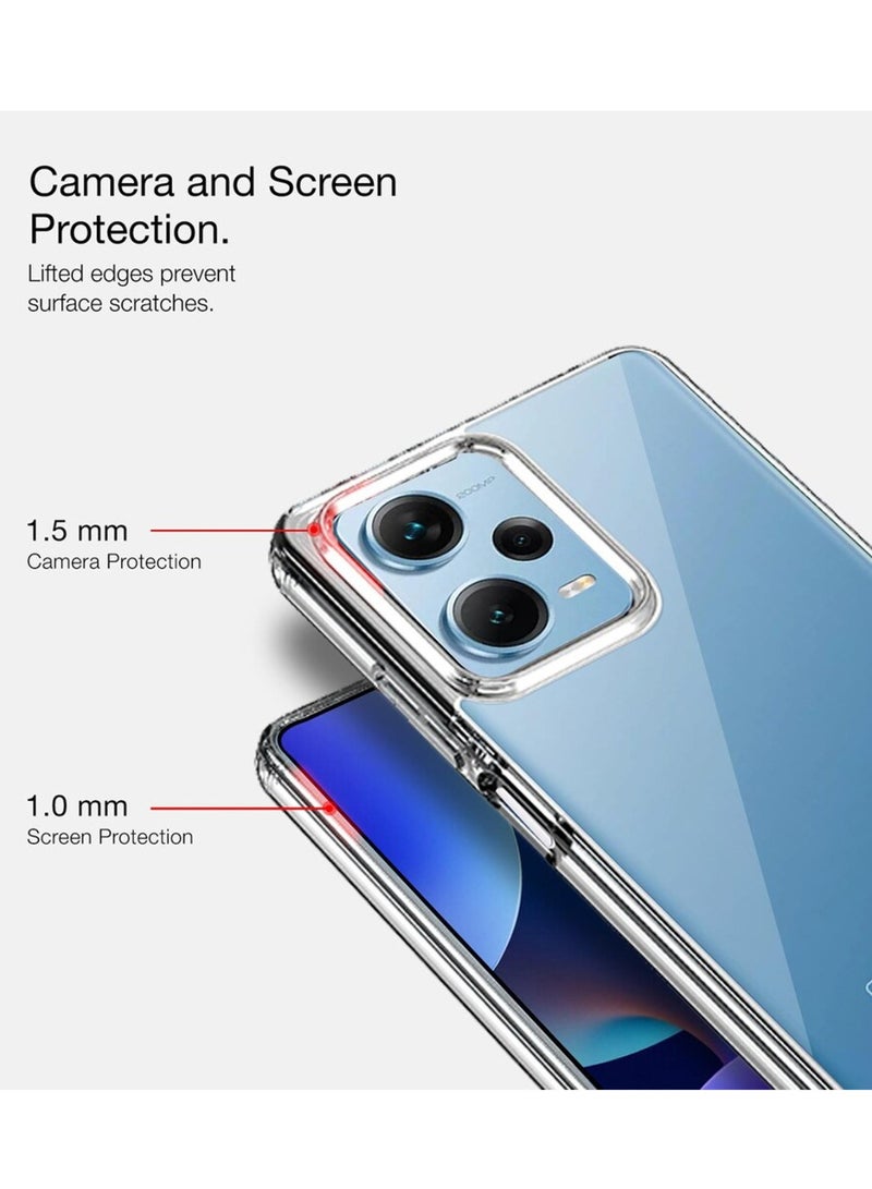 Techie Xiaomi Redmi Note 12 Pro 5G TPU Soft Corner Ultra Slim Clear Case Shockproof Anti Fingerprint Transparent Protective Back Cover - Image 5