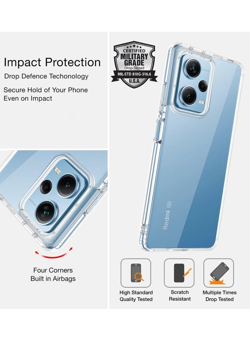 Techie Xiaomi Redmi Note 12 Pro 5G TPU Soft Corner Ultra Slim Clear Case Shockproof Anti Fingerprint Transparent Protective Back Cover - Image 3