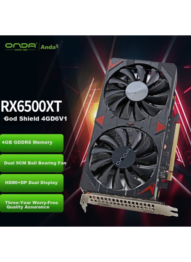 Onda Onda Rx6500xt Shield 4gd6 V1 4gb Gddr6 Gaming Graphics Card  - Image 1