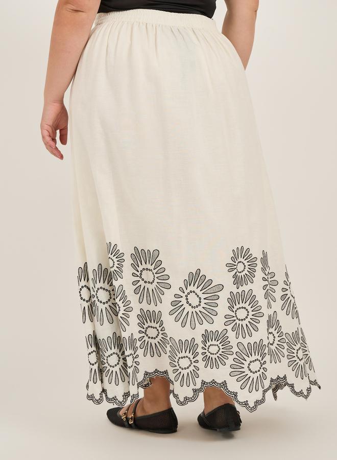 ستايلي تنورة طويلة بحافة مطرزة - Image 4