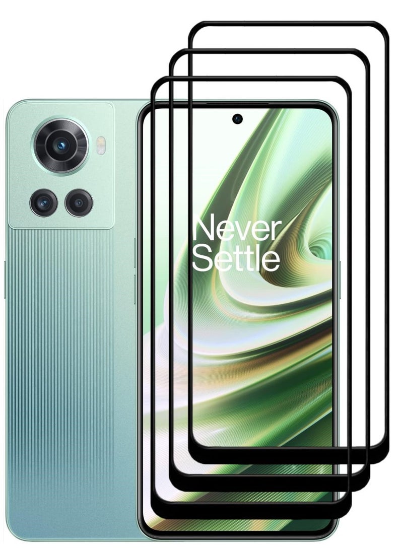 ACLIX 3 Pieces Antistatic ESD Dustproof Premium Quality High Definition Tempered Glass Screen Protector Designed For OnePlus 10R - Image 1