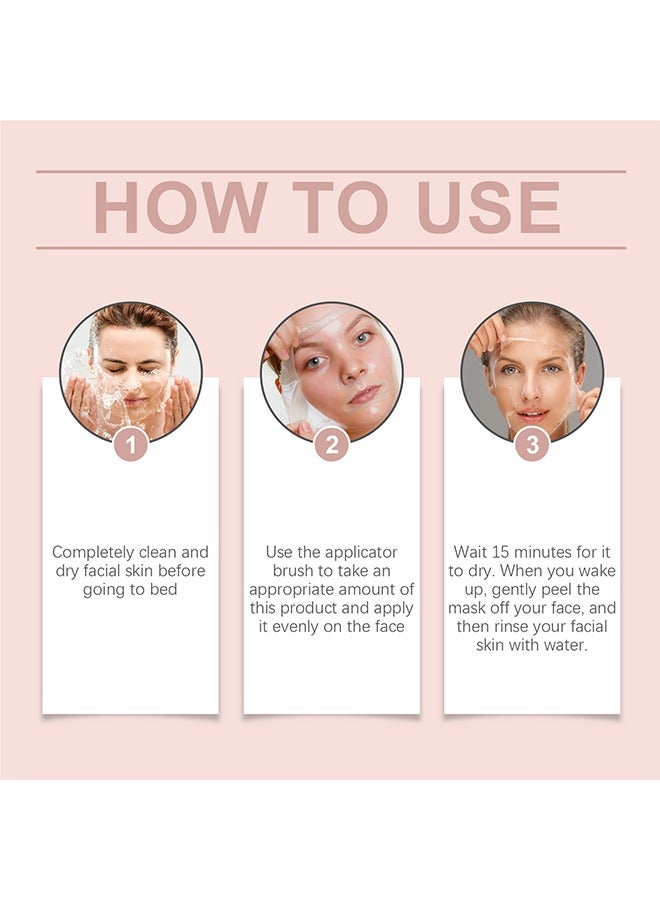 Hoygi Collagen Overnight Wrapping Peel Off Facial Mask Pack - Elasticity & Hydration Care, Reduces Sagging & Dullness - Hydrolyzed Collagen For Glowing Skin - Korean Skin Care (1PCS) - Image 3