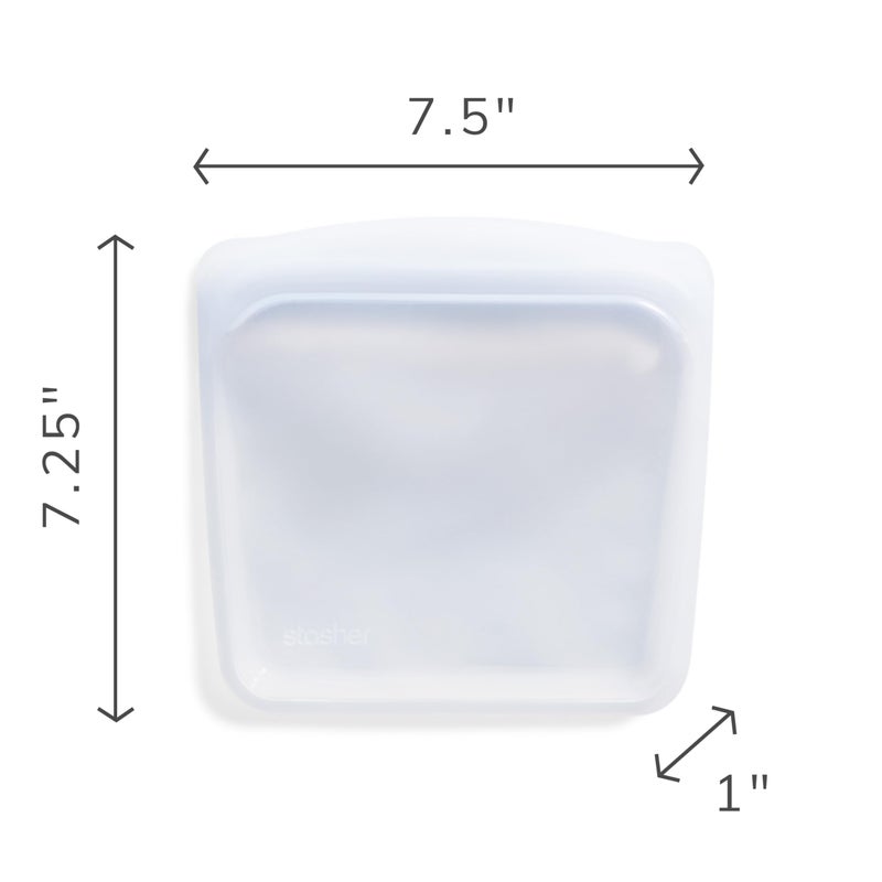 Stasher Premium Silicone Reusable Food Storage Sandwich Bag  Blue Current | Microwave  Sous Vide  Dishwasher  Oven and Freezer Safe | BPA Free  Leak-free  Eco-friendly  28 Oz - Image 5