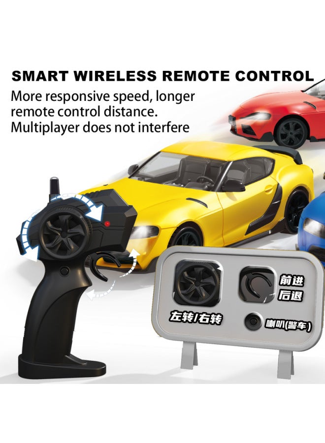 High-Speed Remote Control Car Drift Model Four-Wheel Drive Racing Car Toy With Lights Rechargeable Children Educational Toy-Color:High Speed Drift Vehicle [Yellow Sboru-Sealed Box]]  - Image 3