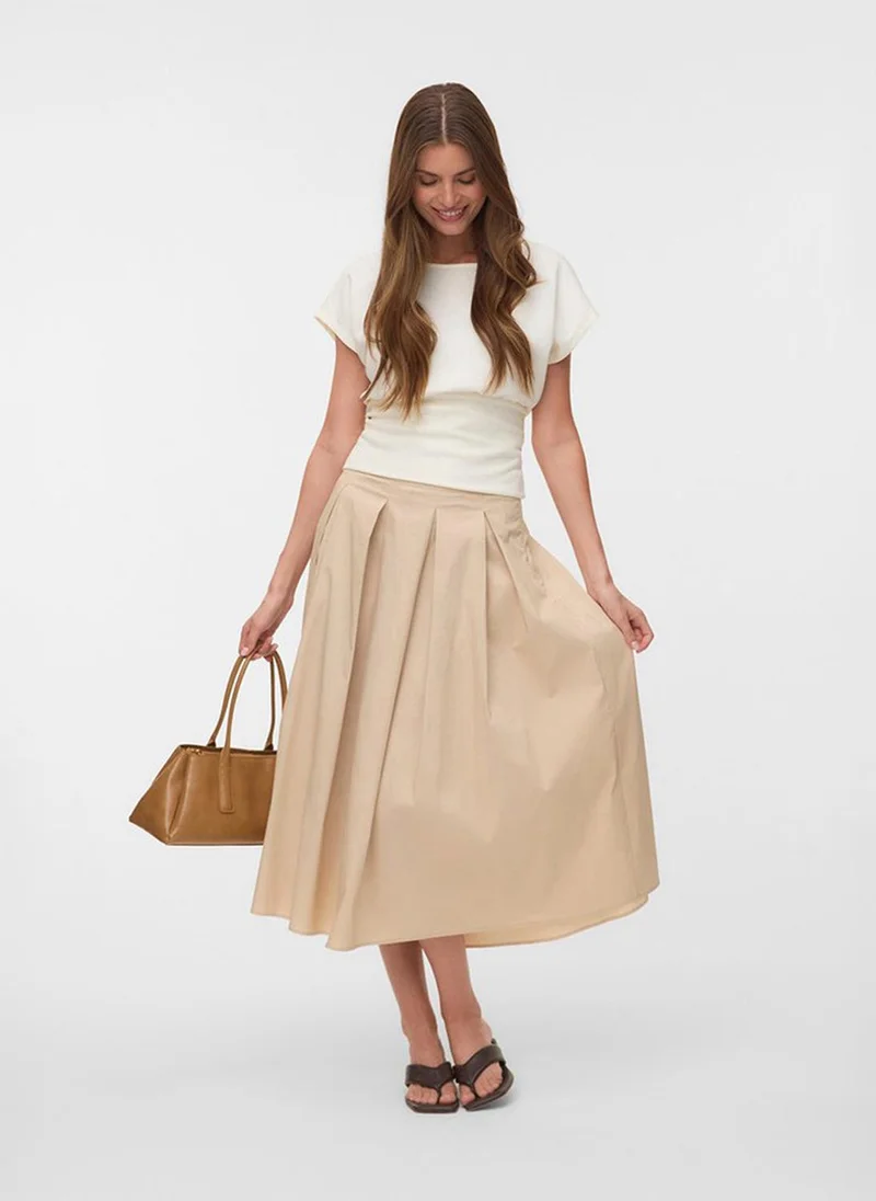Vero Moda Birch Women's VMSMILLA Sleeveless Waist Detail Jersey Top for Women | Best Price UAE