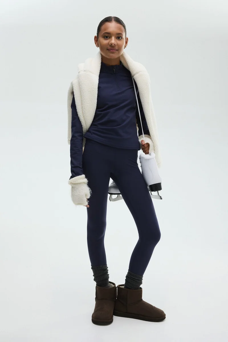 H&M Fleece-lined sports leggings with SoftMove™