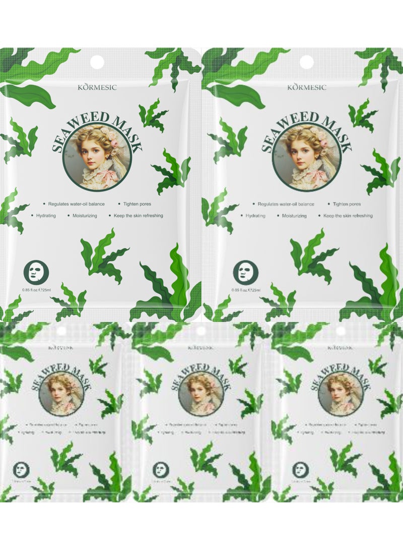 Kormesic 5pcs Black Algae Mask 25ml - Detoxifying & Rejuvenating - Image 1