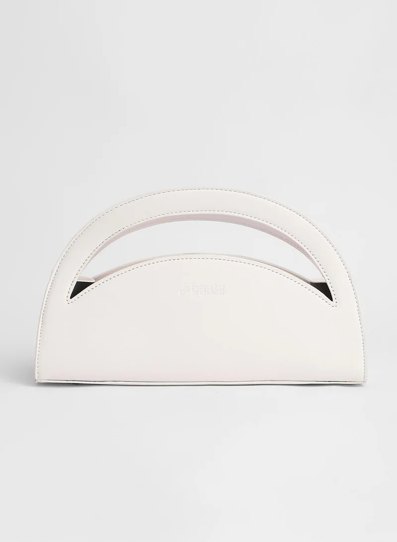 Haute Sauce Solid Zip Lock Regular Vegan Leather Hand Bag For Women