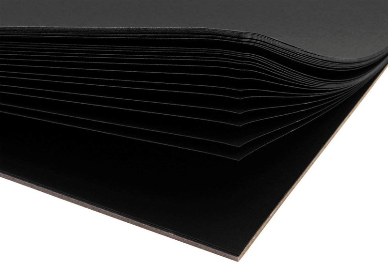 KABEER ART Kabeer Art Hardback A3, 140 GSM, Black Paper Sketch Drawing Pad, 420 x 297mm - 25 Sheets  - Image 2