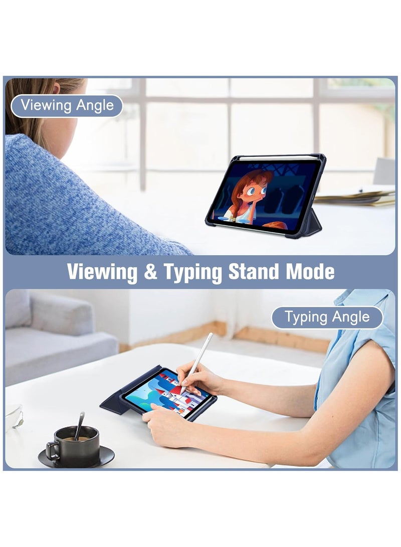 Arabest Slim Clear Shockproof Case with Pencil Storage for iPad Mini 2021 6th Gen 8.3 - Lightweight Cover with Auto Sleep/Wake Feature - Blue Color - Image 4