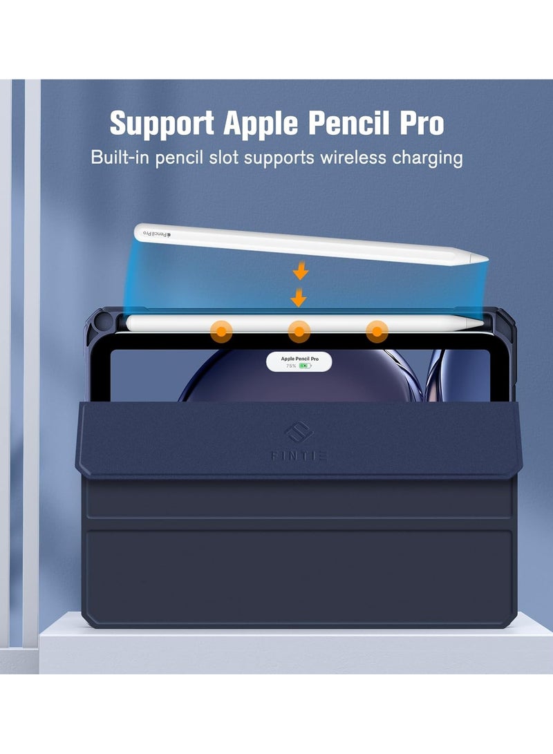 Arabest Slim Clear Shockproof Case with Pencil Storage for iPad Mini 2021 6th Gen 8.3 - Lightweight Cover with Auto Sleep/Wake Feature - Blue Color - Image 5