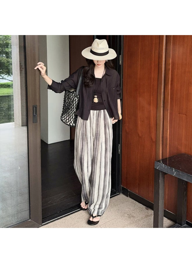 Meiyang Light Mist Shirt, Subtle Beauty, Tencel And Acetate Blend Loose Long-sleeve Shirt, Black, Size S - Image 3