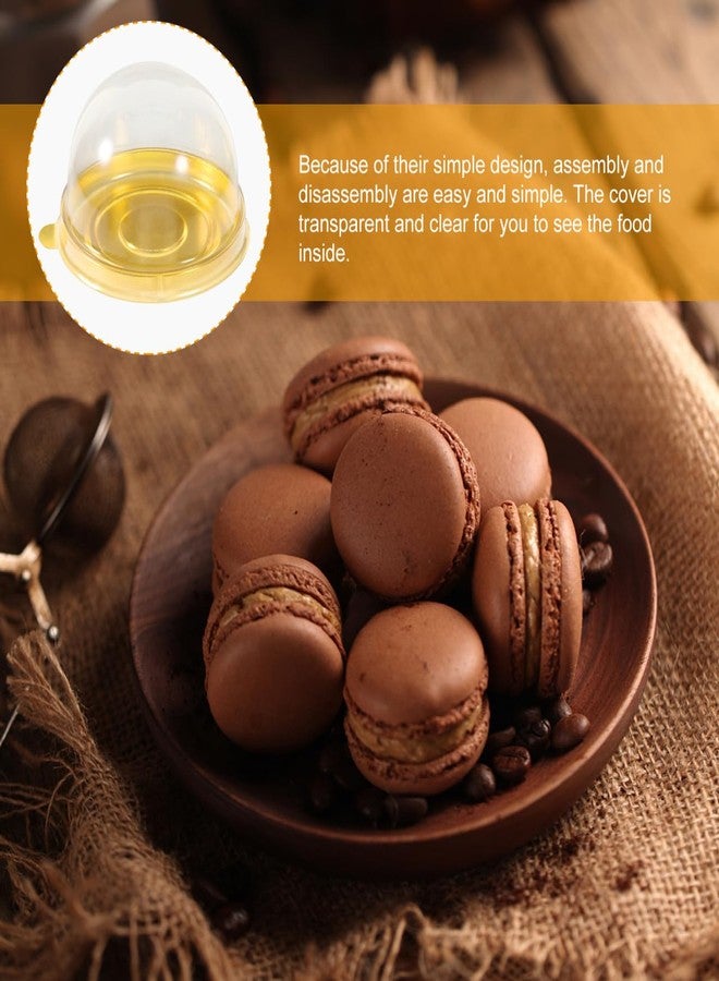 TOYANDONA Gift Containers Pie Container Cupcake Boxes 50pcs Clear Mini Cake Box, Dome Muffins Mooncake for Wedding Birthday Party Cupcake es Gift s Cookie Cake - Image 3