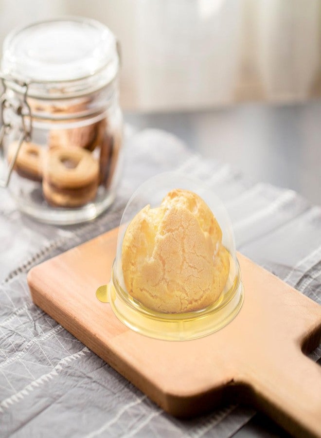 TOYANDONA Gift Containers Pie Container Cupcake Boxes 50pcs Clear Mini Cake Box, Dome Muffins Mooncake for Wedding Birthday Party Cupcake es Gift s Cookie Cake - Image 5