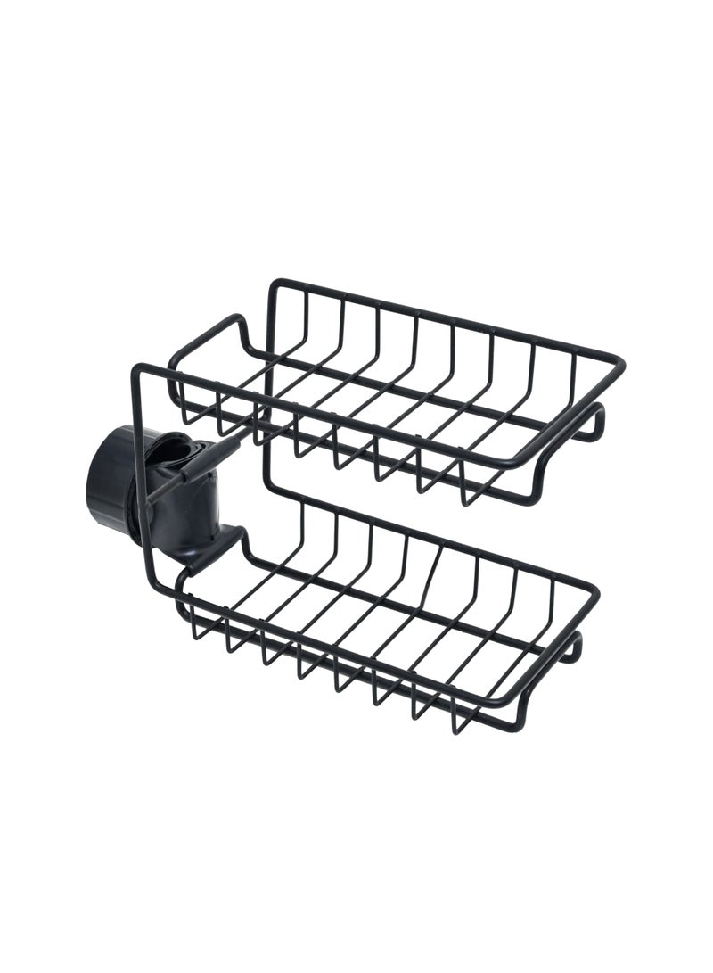 Kitchen Sink Caddy Organizer Sponge Holder Faucet Soap Dish Holder Double Layer for Kitchen  - Image 1
