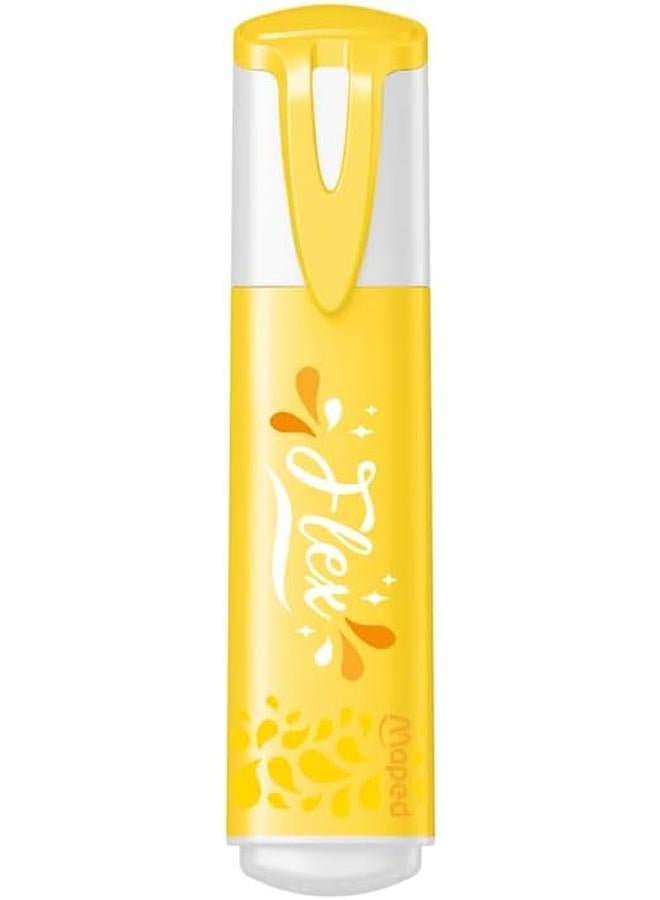 Maped 4 Pastel Flex Highlighters Bevelled And Flexible Tip Long Lasting Highlighters For School Lettering Bullet Journal And Professional Use 4 Random Pastel Colours - Image 3