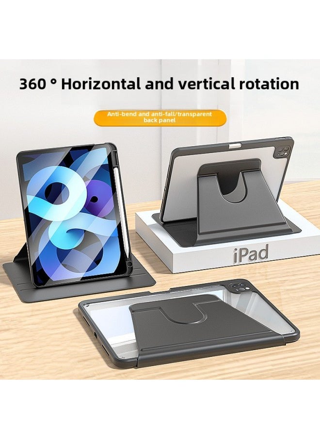 Generic - Suitable For Apple IPad Tablet Protective Cover 2024 Rotating Air6 Hard Shell Anti-drop Air Protective Shell Pro5 Generation 11-Colour:360 Rotating Acrylic [white Ice Blue]-Applicable Model:Ipadpro2024 ( 13inch ) - Image 1