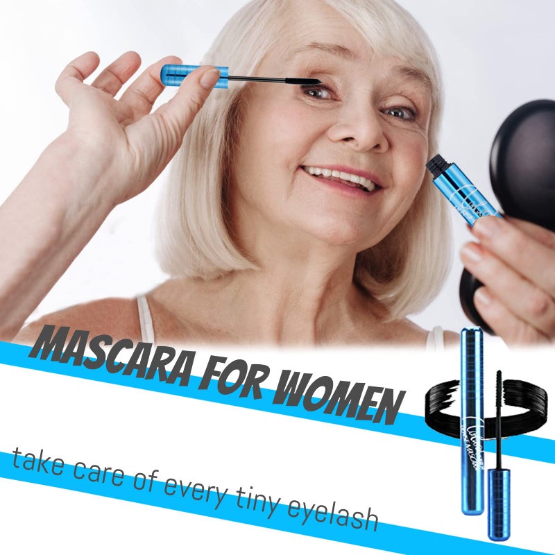 dootdott Mascara for Older Women 60 Plus, Mascara for Seniors with Thinning Lashes, Hypoallergenic Sensitive Eyes, Black Volume and Length, Waterproof Smudge Proof - Image 2