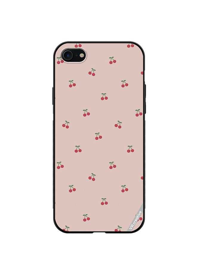 VR CREATIVE Protective Case Cover For Apple iPhone SE (2022) Cherry Design Multicolour - Image 1