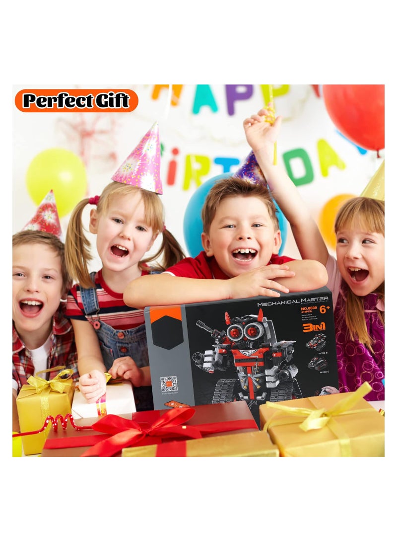 KASTWAVE Intelligent Assembly of Building Block Robot Toys, Engage Young Minds with Robot Building Toy, APP/Remote Control Battle Robot /Robot Kit for 8-14 Year Olds and Ideal Birthday Gift (Red Battle) - Image 4