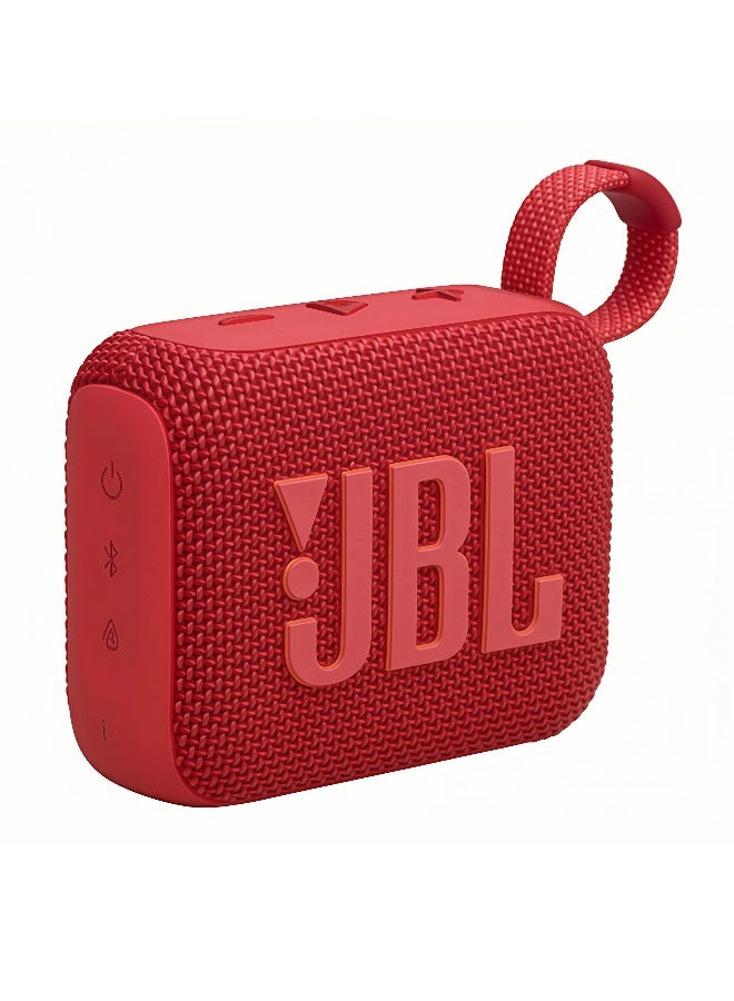 JBL Go4-Portable Waterproof and Dustproof Wireless Bluetooth Speaker, Big Pro Sound with Punchy bass,Built-in long-lasting battery, Made in Part with Recycled Materials Red - Image 2