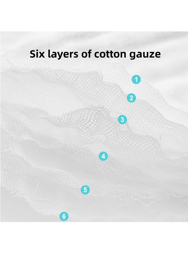 Riolio 6-Layer Cotton Blanket, Cute Baby Blanket, 110x110cm Cotton Baby Blanket, Swaddle Blanket, Soft Blanket, Can Be Used as Towel, Baby Blanket for Newborns, Unisex  - Image 2