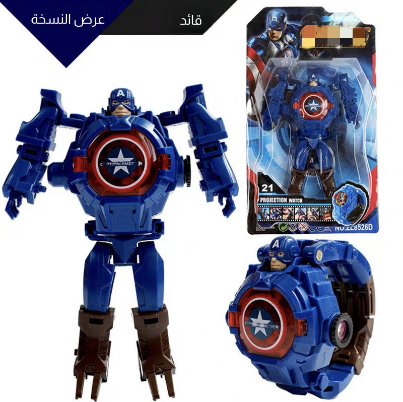 طقم كابتن أمريكا للتنكر مع قناع مضيء ودرع صوتي للأطفال في الهالوين - Image 4