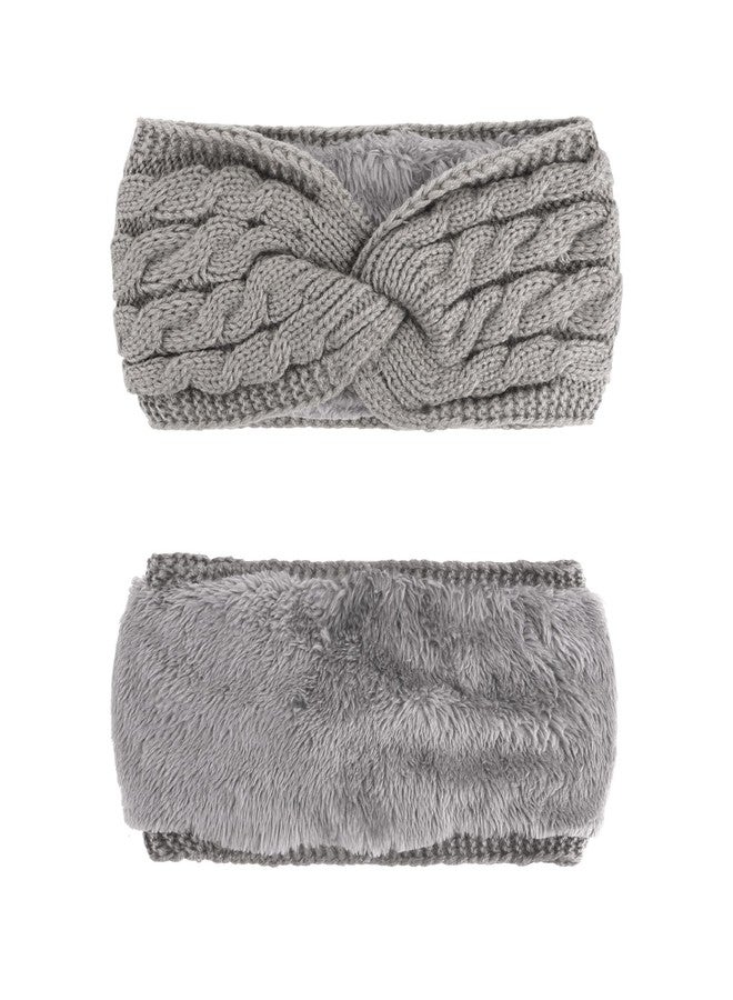 ACO-UINT 4 Pack Winter Headbands for Women Knitted Headbands for Women Knit HairBands, Fleece-Lined Winter Headwear for Warmth & Style, Ear Warmers Daily Wear & Outdoor Activities and Chrismas Gifts - Image 3