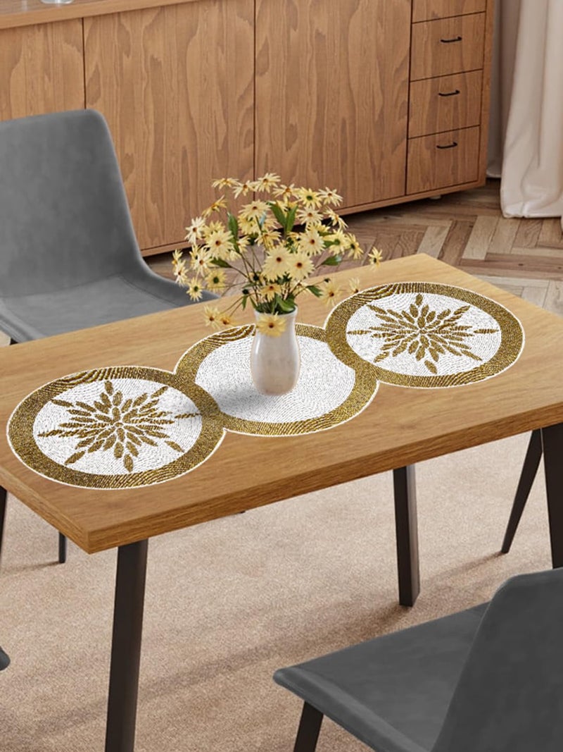 AIVIK Premium Handcraf Beautiful Beaded Table Runner Craftsmanship 13 36 Inch BR006 - Image 2