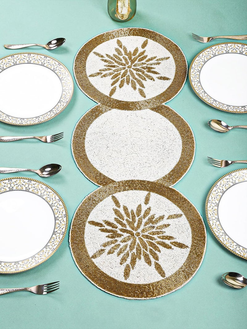 AIVIK Premium Handcraf Beautiful Beaded Table Runner Craftsmanship 13 36 Inch BR006 - Image 1