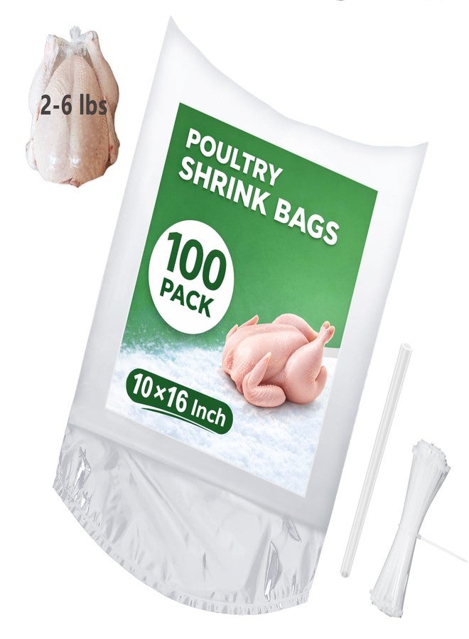 Hoqqf Poultry Shrink Bags 10x16" (100 Pack) - BPA Free Freezer Safe - Image 1