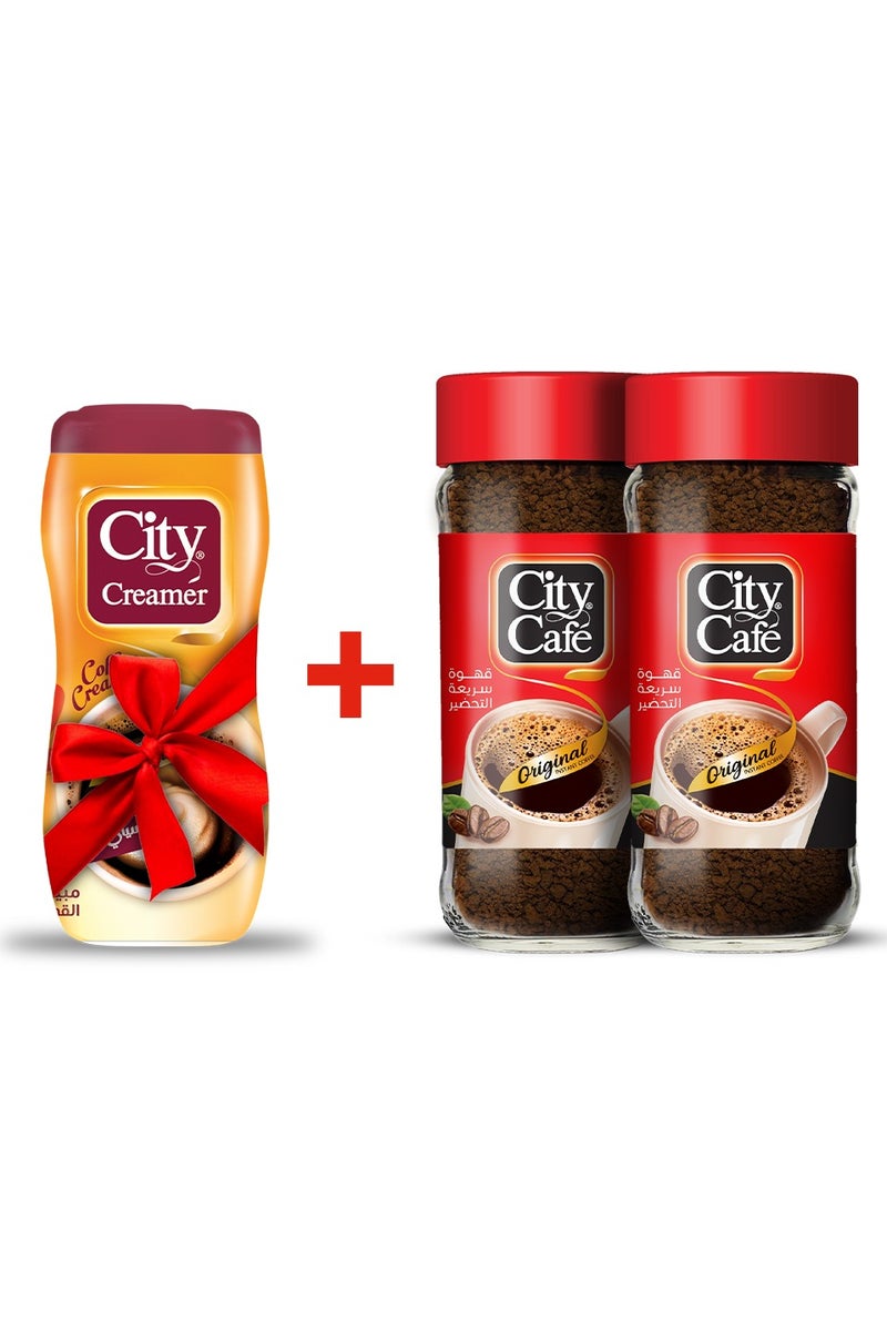 سيتي كافيه عرض سيتي أوريجينال - 2 برطمان 80 جرام + كريمر مجاني