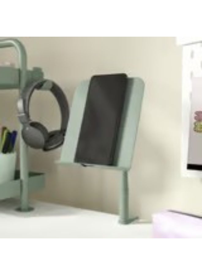 حامل هاتف لوحي مع مشبك باللون الرمادي الفاتح والأخضر - Image 2