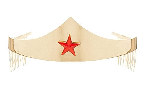 Bioworld DC Comics Wonder Woman Golden Tiara with Red Gem Star - Image 1