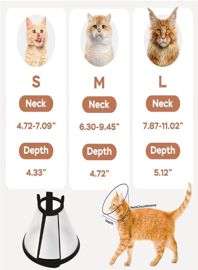 Berlin's PET ACCESSORIES Berlin's Adjustable Cat Cone for Kitten Size 2 Small Plastic E-Collar Protective Collar for After Surgery Anti-Bite Lick Wound Healing Safety Pet Recovery Collar in White Medium 2No. - Image 2