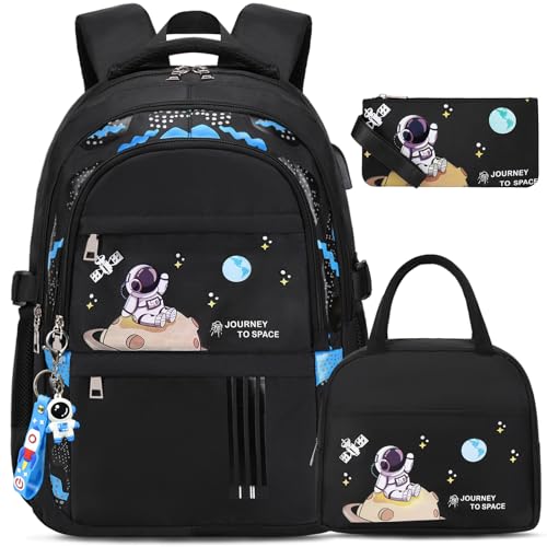 ACESAK Backpack for Boys - Boy Backpack Schoolbag for Boys Kids Children Teens Girls Elementary Middle School Bags, Waterproof Lightweight Kids Bookbag Backpacks Casual Daypack with Lunch Bag Set - Image 1