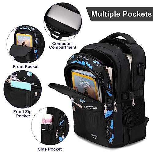 ACESAK Backpack for Boys - Boy Backpack Schoolbag for Boys Kids Children Teens Girls Elementary Middle School Bags, Waterproof Lightweight Kids Bookbag Backpacks Casual Daypack with Lunch Bag Set - Image 3