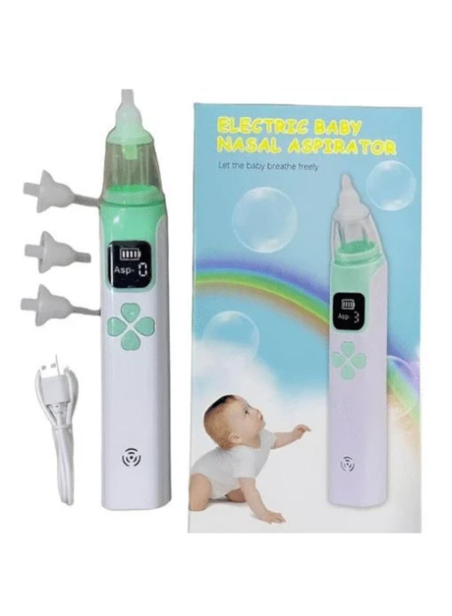 Electric Baby Nasal Aspirator Baby Nose Cleaner For Newborns Rechargeable Usb Infant Nasal Suction Device With 3 Adjustable Suction Levels 4 Silicone Tips Soothing Music Portable Type-C Charging - Image 1