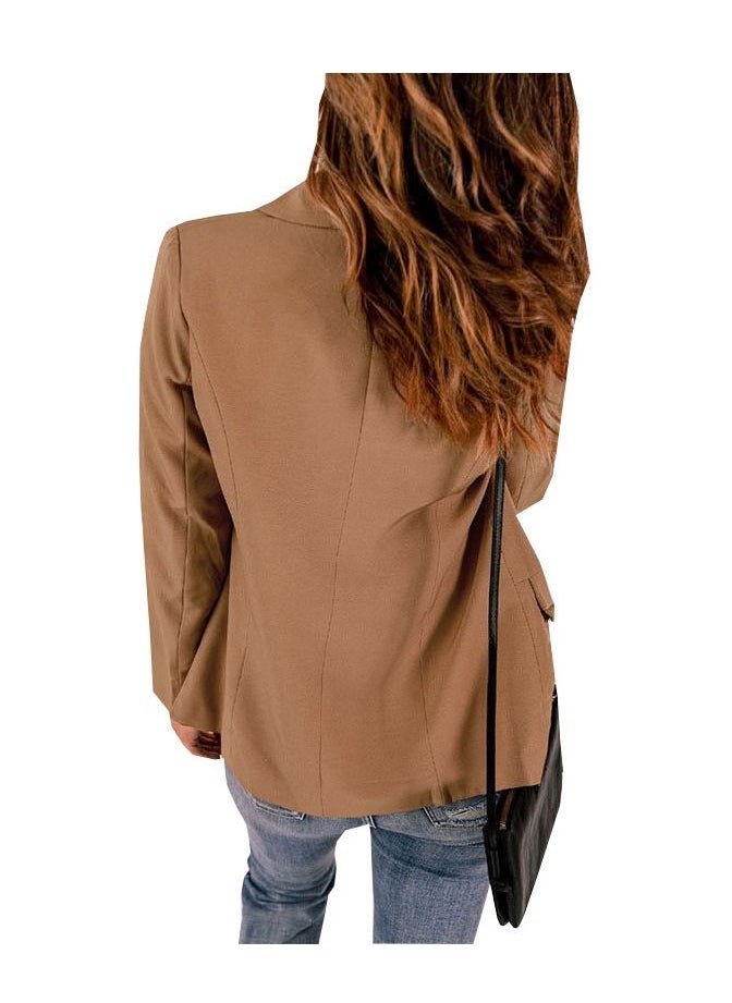 Loquat - Women's Autumn And Winter New Solid Color Slim One-button Coat - Image 1