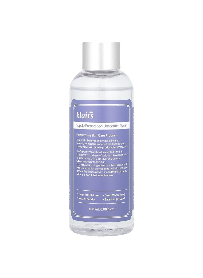 Dear,Klairs Dear, Klairs, Supple Preparation Unscented Toner, 6.08 fl oz (180 ml)  - Image 1