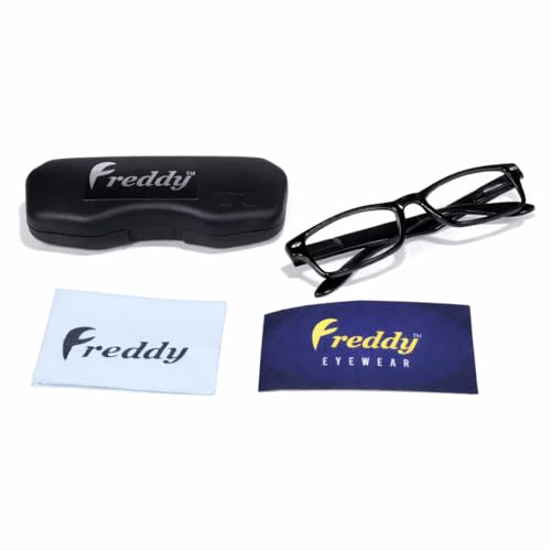 Freddy Full Rim Reading Glasses For Men And Women (Black, 3.00) - Image 5