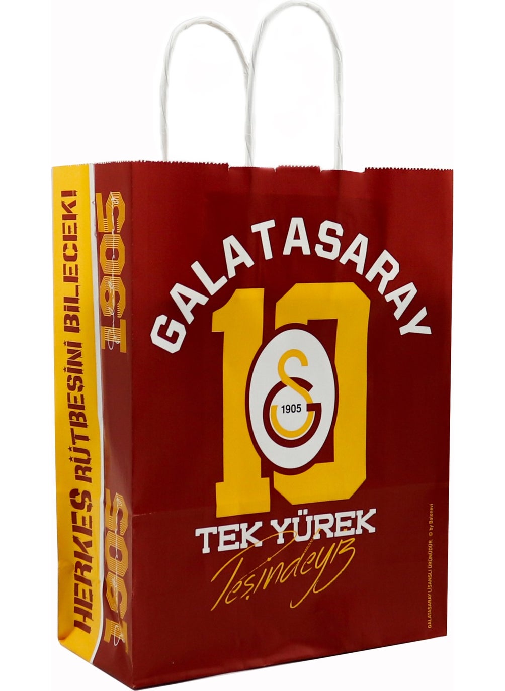 Repro Design - Galatasaray Kraft Colorful Twist Handle Paper Bag 18x24x8 Cm - 2 Pieces - Image 1
