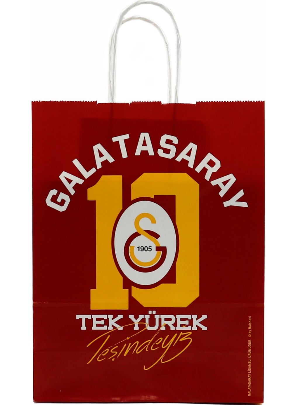 Repro Design - Galatasaray Kraft Colorful Twist Handle Paper Bag 18x24x8 Cm - 2 Pieces - Image 1