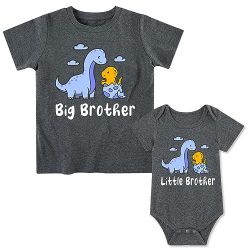 Funnycokid Big Brother Little Brother Matching Outfits Toddler Lil Bro Boy Shirts Set Baby Gifts Clothes - Image 1