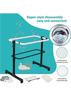 Beauenty Bedside Baby Crib, 4 in 1 Portable Folding Baby Bassinet With Mosquito Net, Height Adjustable Travel Crib With 360° Swivel Wheels.  - Image 3